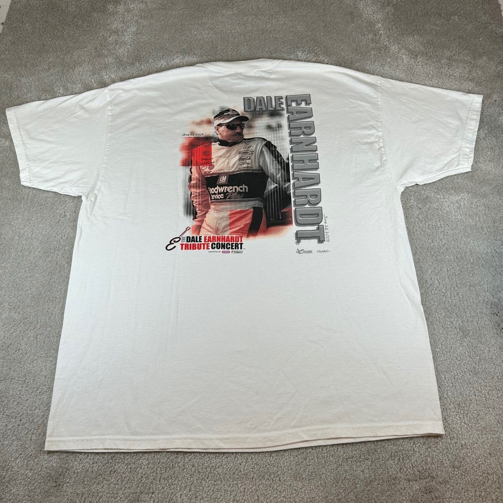 VTG Chase Authentics Dale Earnhardt Tribute Concert T-Shirt Mens XL 2003 Graphic